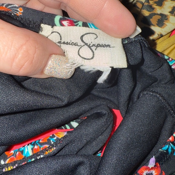 Jessica Simpson Black Floral Bodysuit - Picture 2 of 4